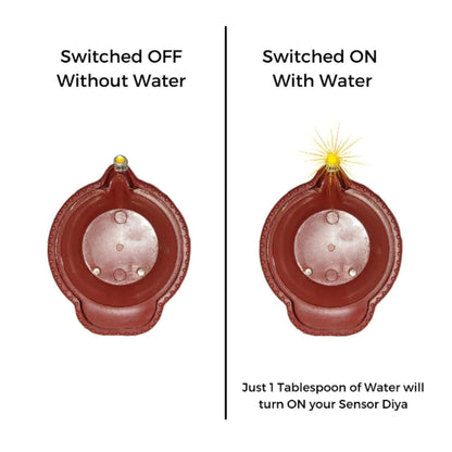 LED Light Water Sensor Diyas with Ambient Lights