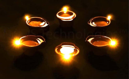 LED Light Water Sensor Diyas with Ambient Lights