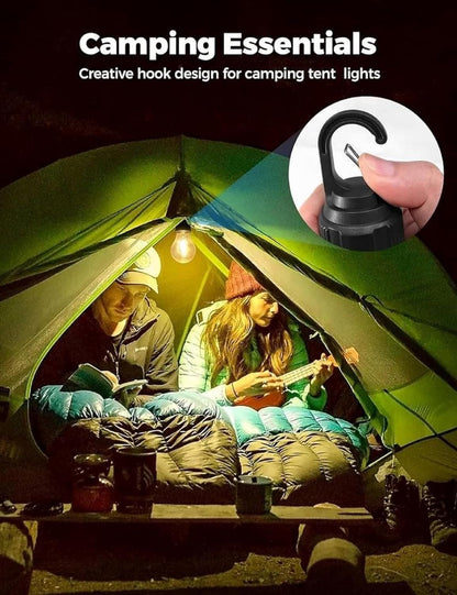 Decorative Hanging Bulb with 3 Modes Tent Lamp for Camping