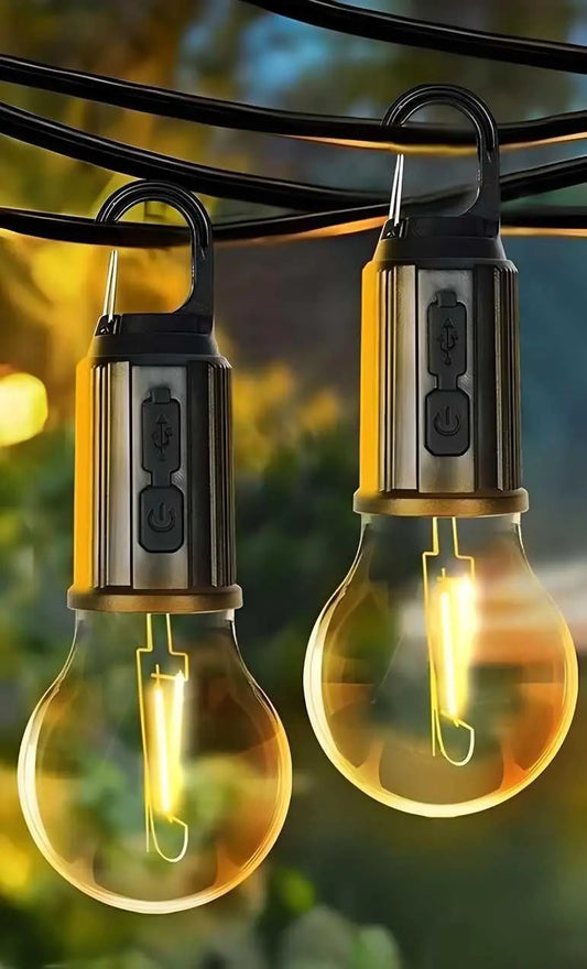 Decorative Hanging Bulb with 3 Modes Tent Lamp for Camping