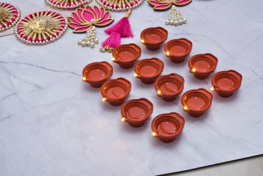 LED Light Water Sensor Diyas with Ambient Lights