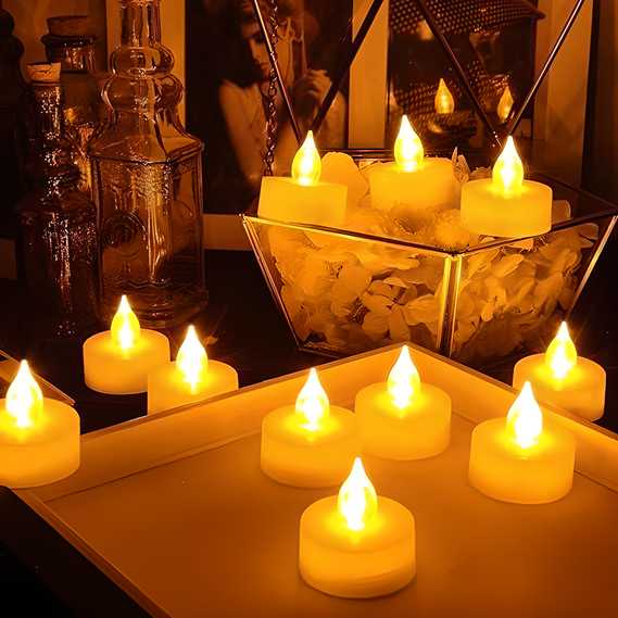 Battery Operated LED Decorative Diya Lights Pack of 12