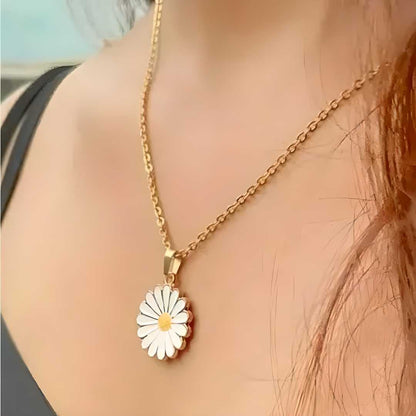 Gold Plated Stylish Floral Necklace